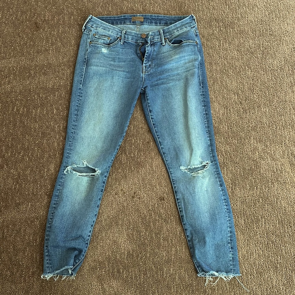 Mother the looker crop jeans